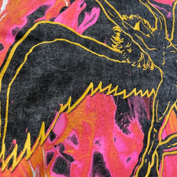 Led-Zeppelin Graphic T-Shirt USA 1977 Black Pink Unisex Size Small - Picture 8 of 9